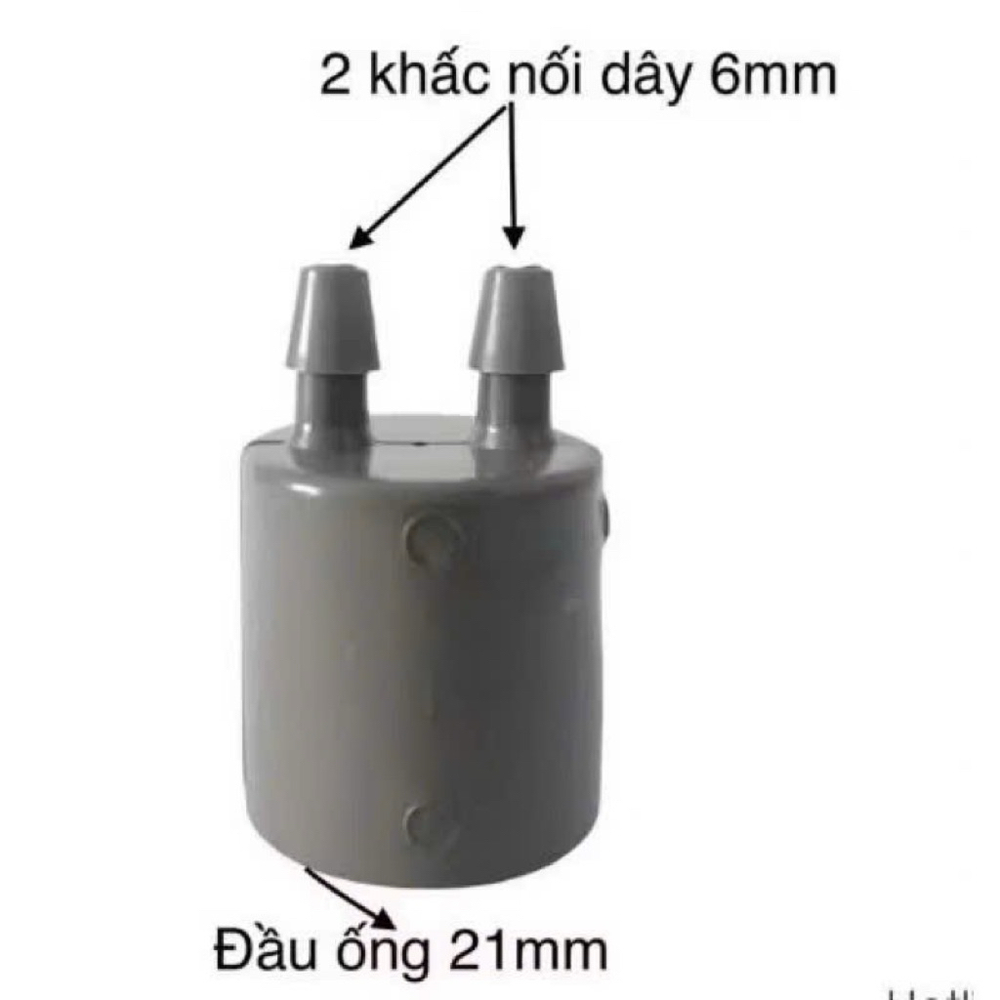 Bít PVC 21 ra 2 đầu 6mm - kích thước đầu ống 21mm Bít PVC 21 ra 2 đầu 6mm - kích thước đầu ống 21mm