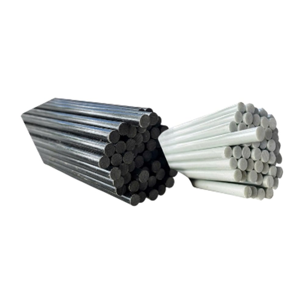 Cây cắm sợi thủy tinh 8mm ĐẶC (đặc ruột) - cọc cắm hệ thống tưới, chọn 0.5 mét / 1 mét / 2 mét / 4 mét