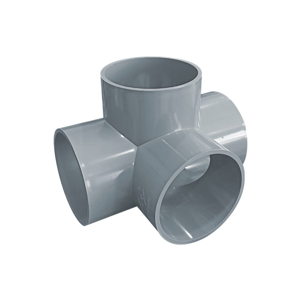 Chữ thập góc uPVC - chia 4 nhánh có góc 90 độ