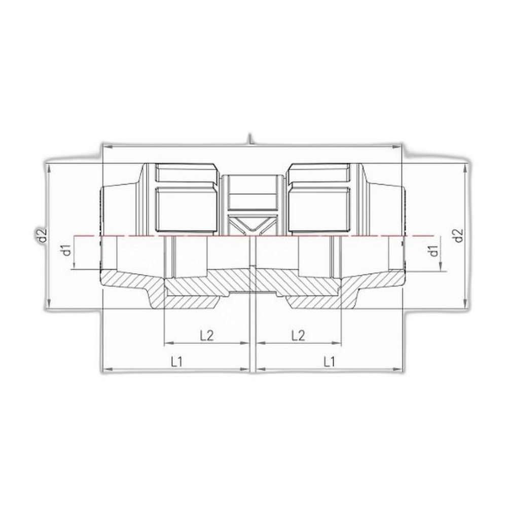 Bản vẽ kỹ thuật măng sông nối ống HDPE (Straight Coupling)