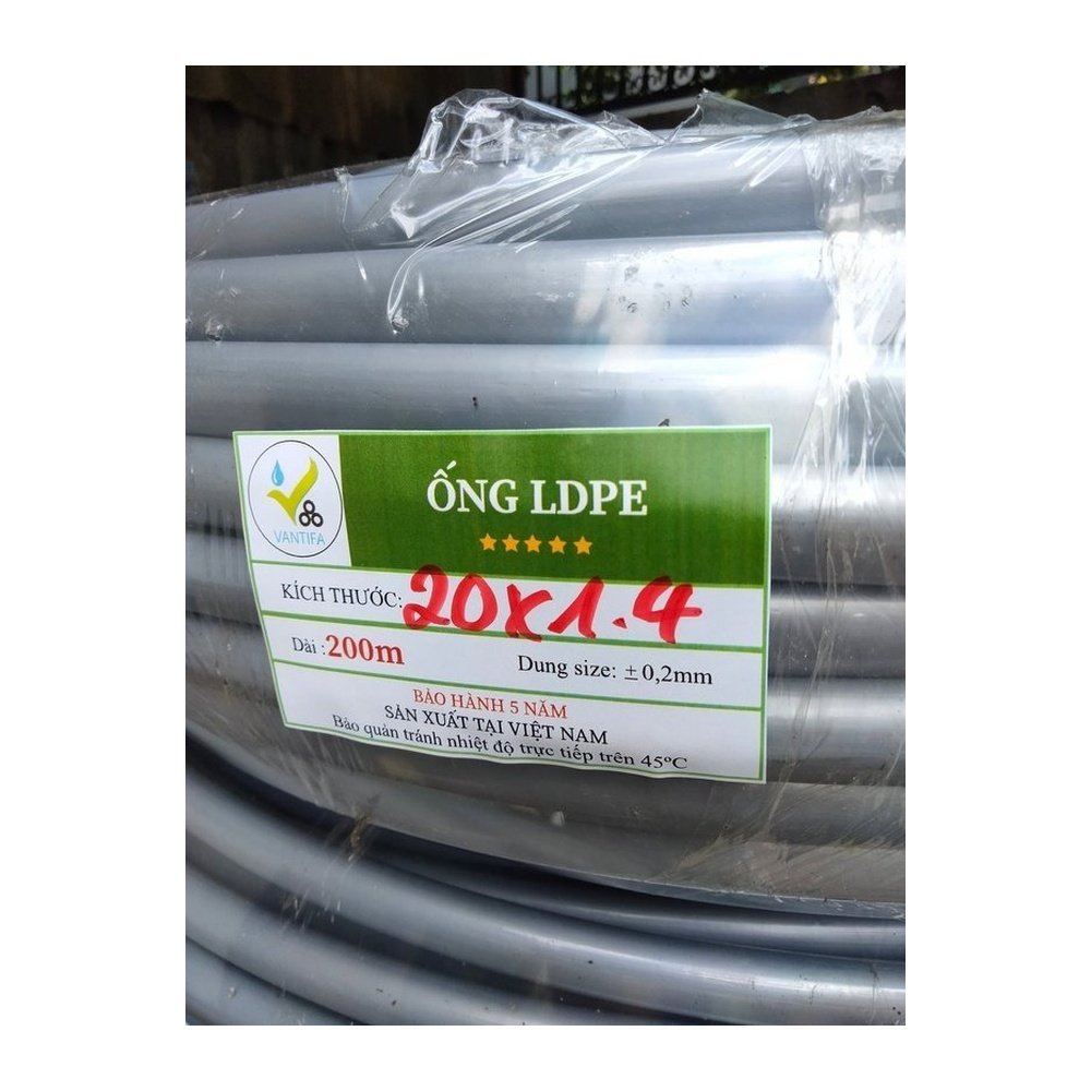 ong-ldpe-20mm-20x1-4-4 Ống LDPE 20mm 20x1.4 PN8 chuyên ống nhánh lớn hệ thống tưới